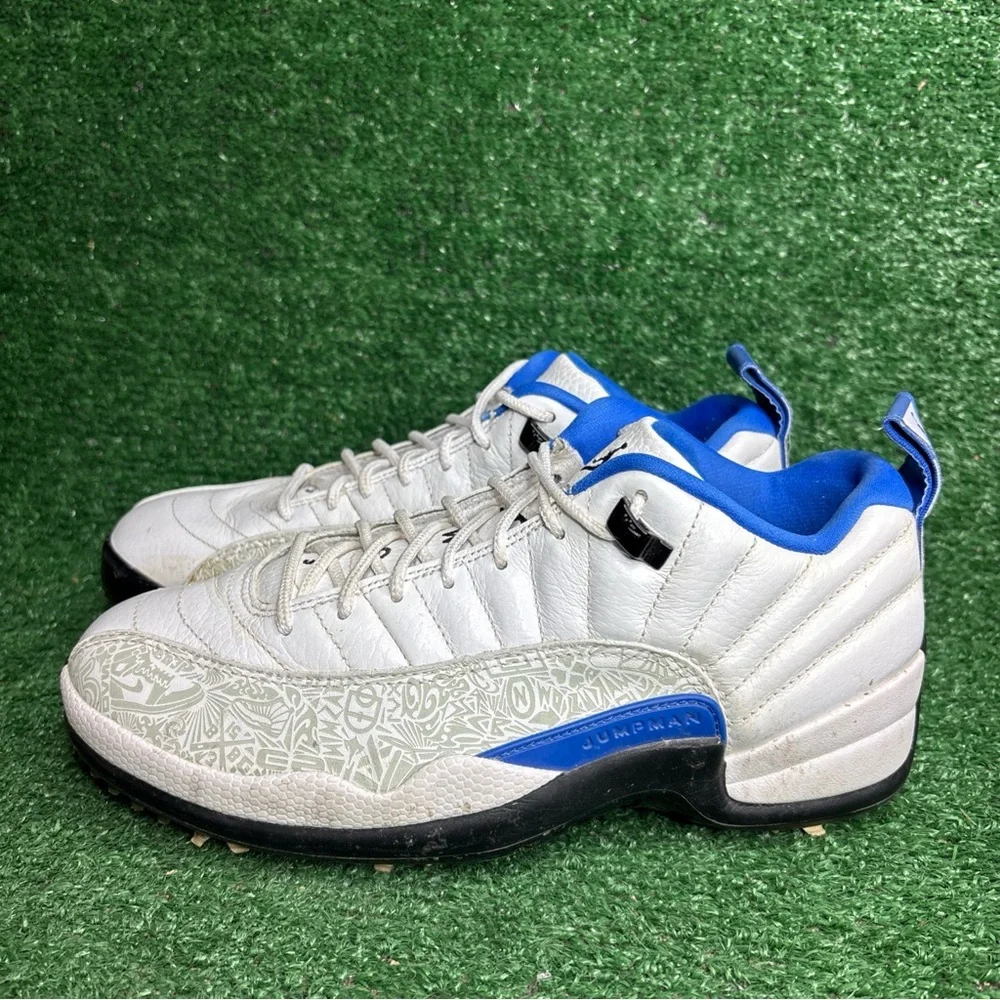 Air Jordan 12 Golf Low‎ White Game Royal Men's Size 8